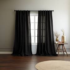 STRIP HOME DECOR Black Curtain